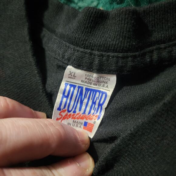 Vintage 1995 Bill Elliott Batman Forever NASCAR Tee Hunter Tag XL Made in USA - Picture 7 of 8